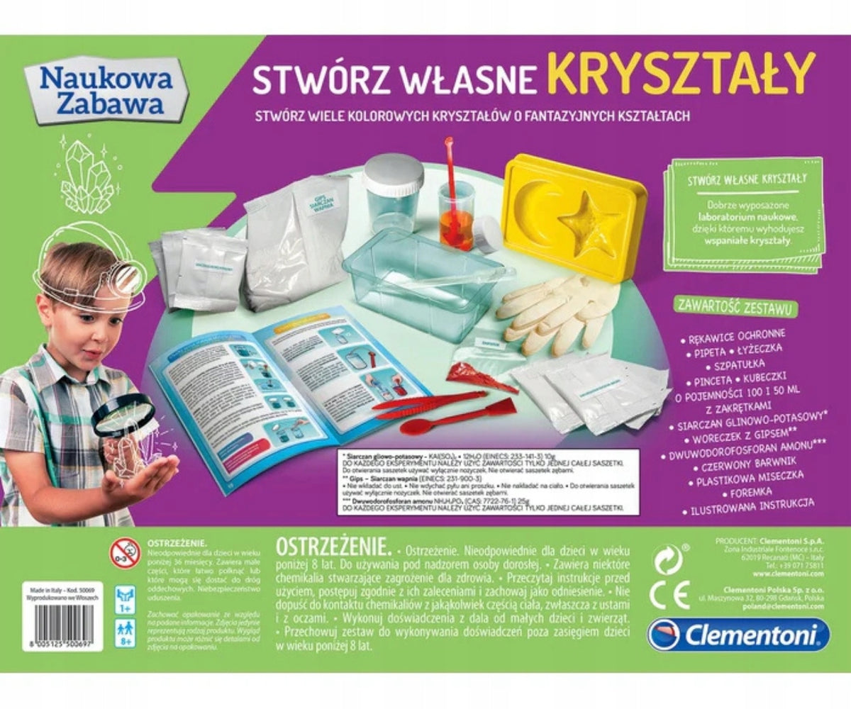 Clementoni Scientific Fun Lab 50069 Create Your Own Crystals Brand Clementoni