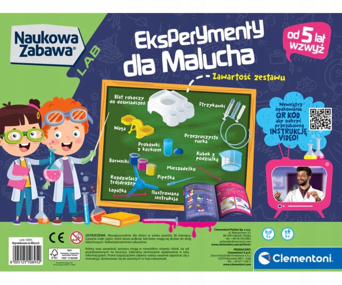 Clementoni Scientific Fun Lab 50895 Experiments For Toddler Brand Clementoni