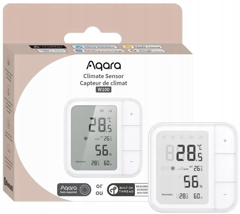 Climate Sensor Humidity Temperature Sensor Aqara W100 Thread Zigbee Brand Aqara