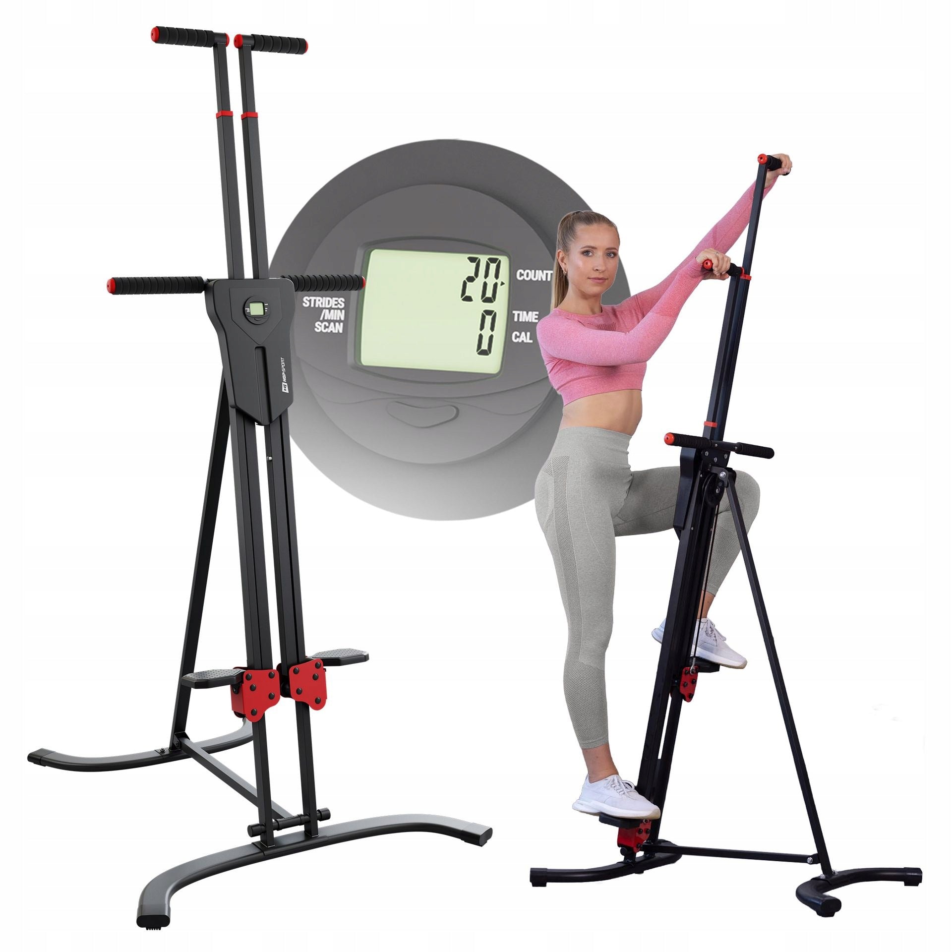 Climbing Vertical Climbing Simulator with Adjustable Handles Stepper Straight