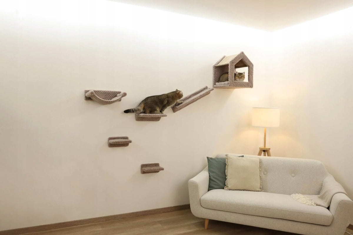Climbing Wall for Cat, Monte Baldo, 6-Piece, Grey, Kerbl Length 100 cm