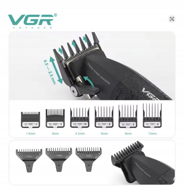 Clipper VGR V-640 black battery-network 240 min Manufacturer code V-640