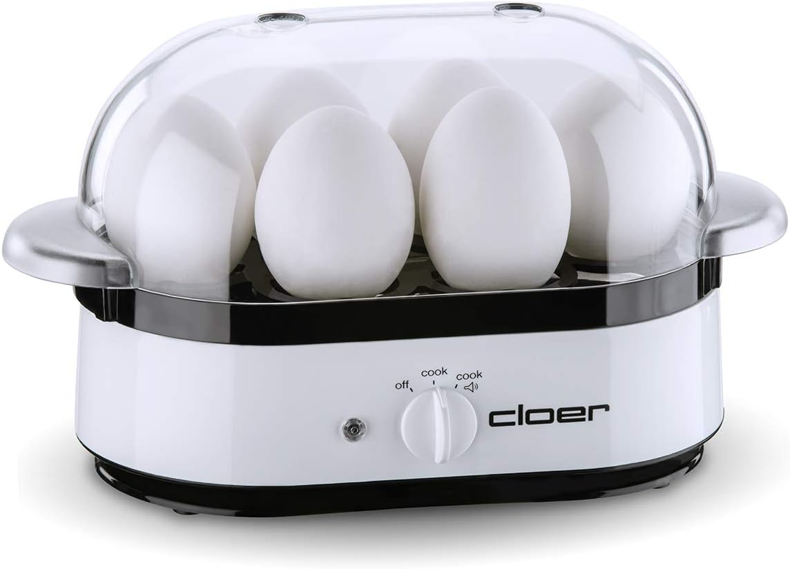 Cloer Electric egg cooker up to 6 eggs standby signal white