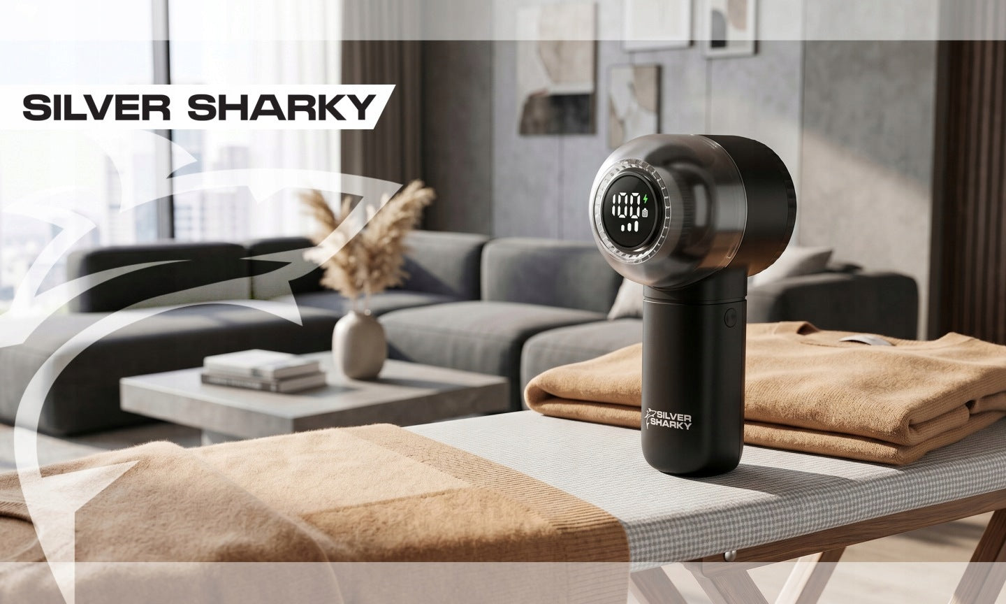 Clothes Shaver Upholstery Fabric Rechargeable Large USB + 2in1 Brush Packaging status original