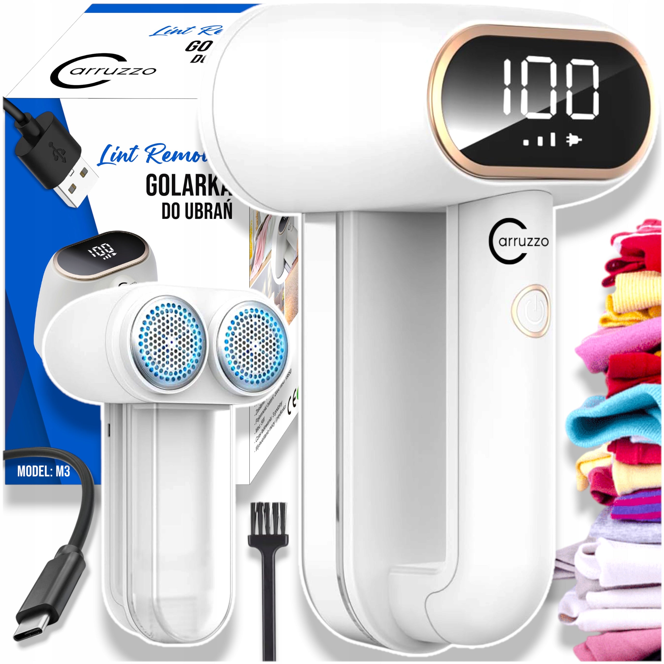 Clothes Shaver Upholstery Sweaters Double Remover PRO Strong Large Machine