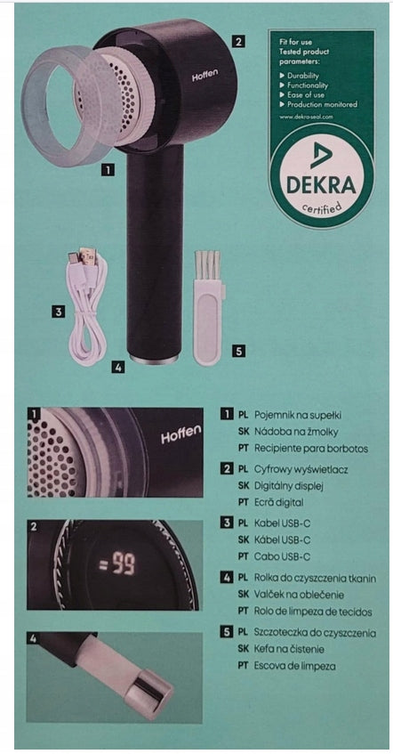 Clothes Shaver with Clothes Roller Rechargeable Charging Digital Display Manufacturer code ZZ-868/24/1MPM