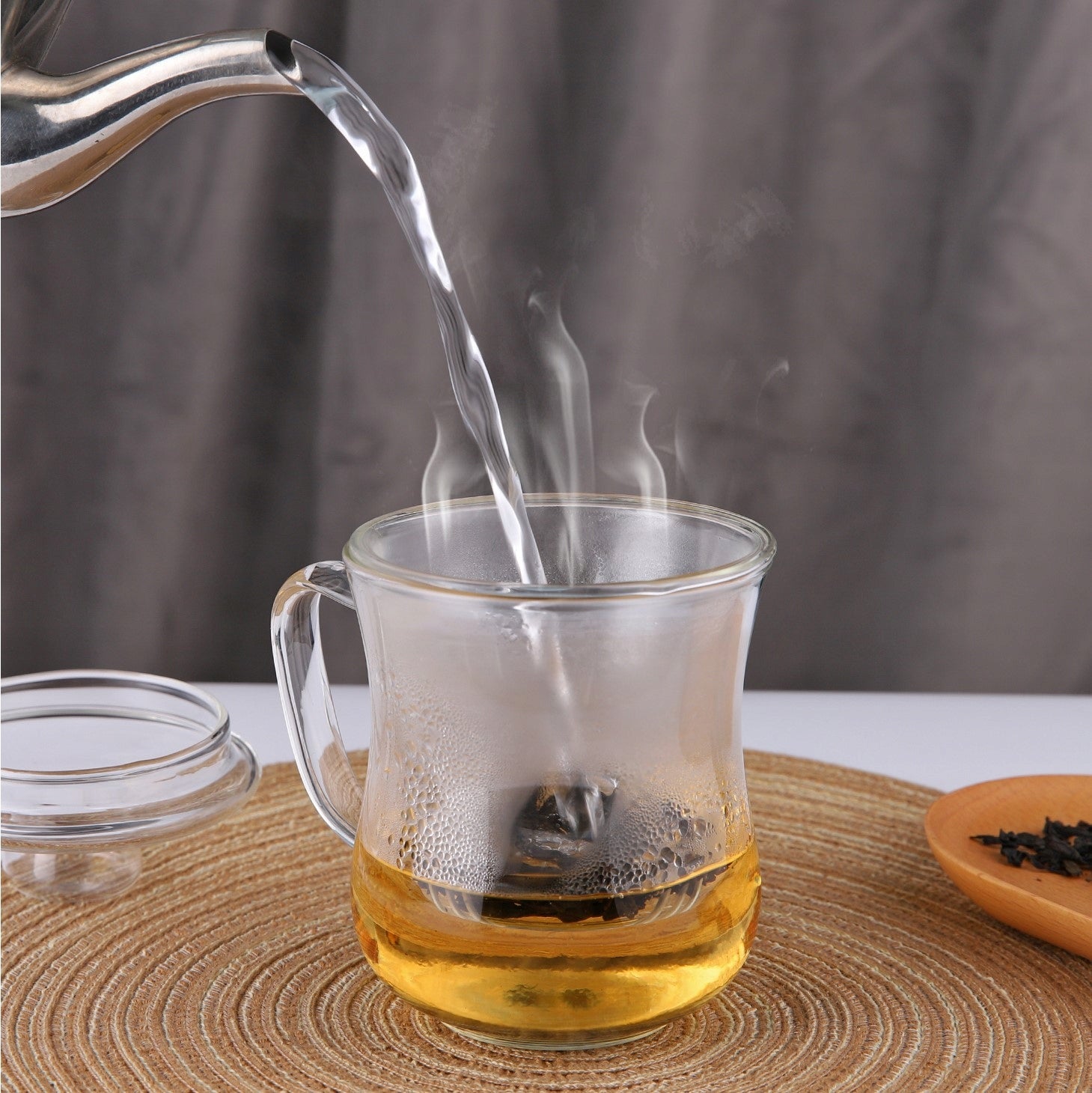 CnGlass glass tea cup with infuser tea maker for tea and herb 300ml Manufacturer code B20-1