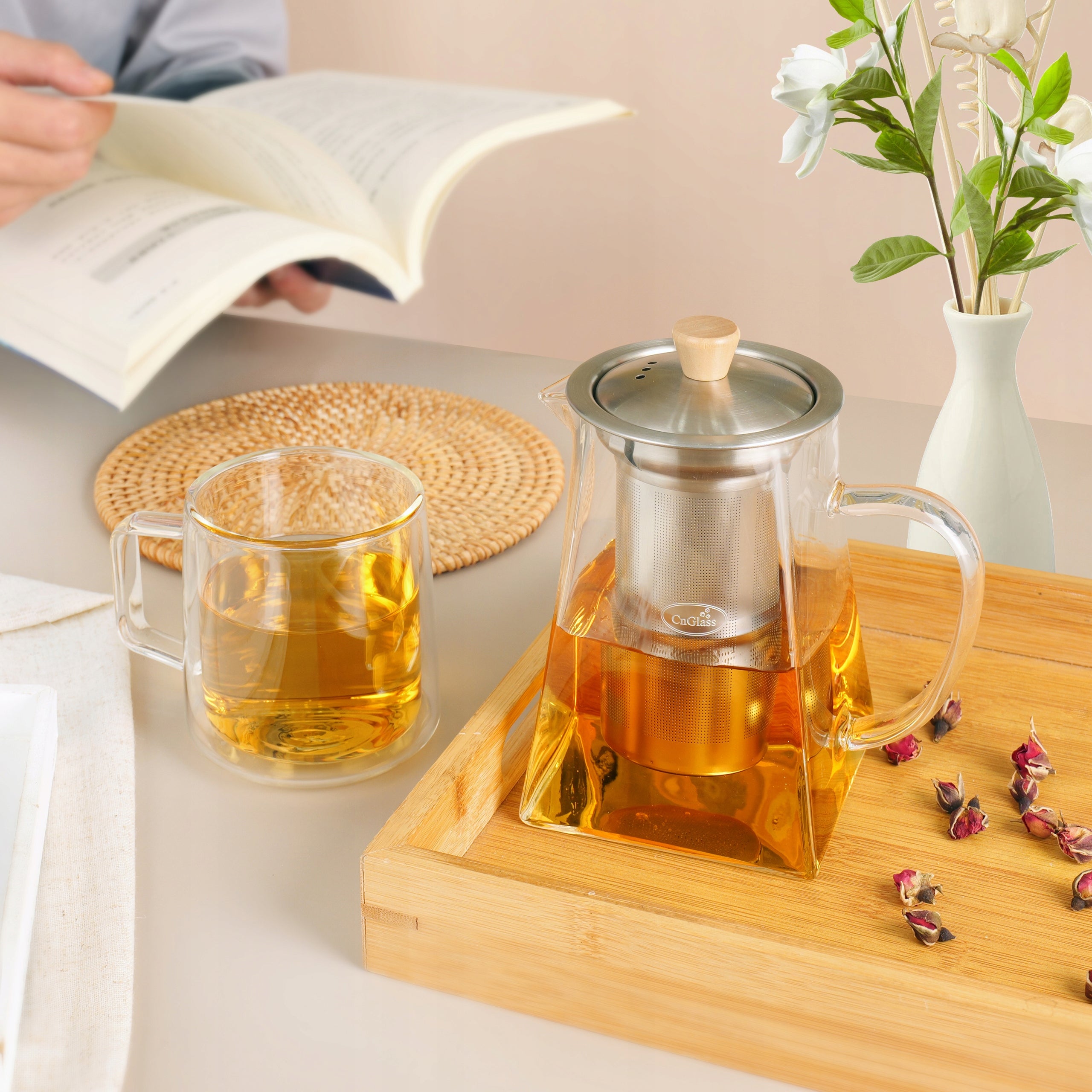 CnGlass glass teapot with infuser 700 ml jug, heat-resistant teapot EAN (GTIN) 6972187373137