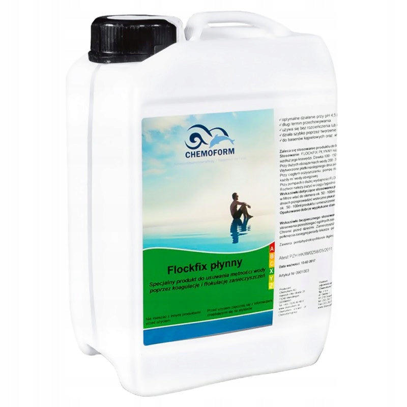 Coagulant for Clarification of water POOL Flockfix 3L | REMOVES MUNKY POOL WATER