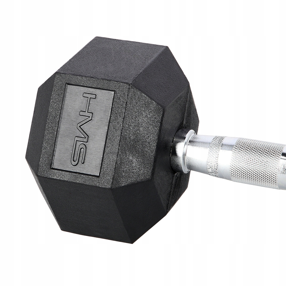 Coated/rubberized fixed dumbbells 1x 14 kg HMS Brand HMS