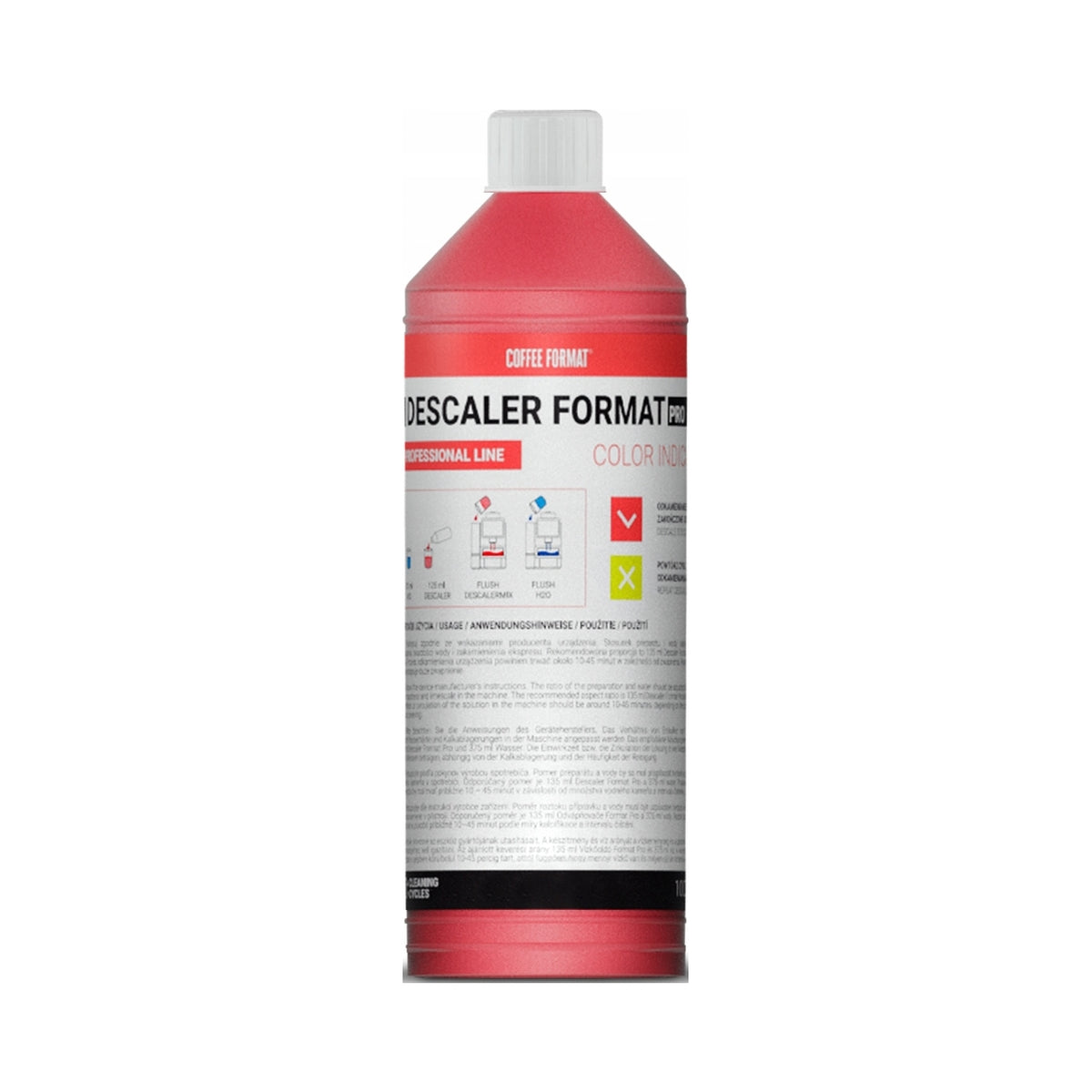 Coffee Format Descaler for espresso machine with colour indicator 1000 ml