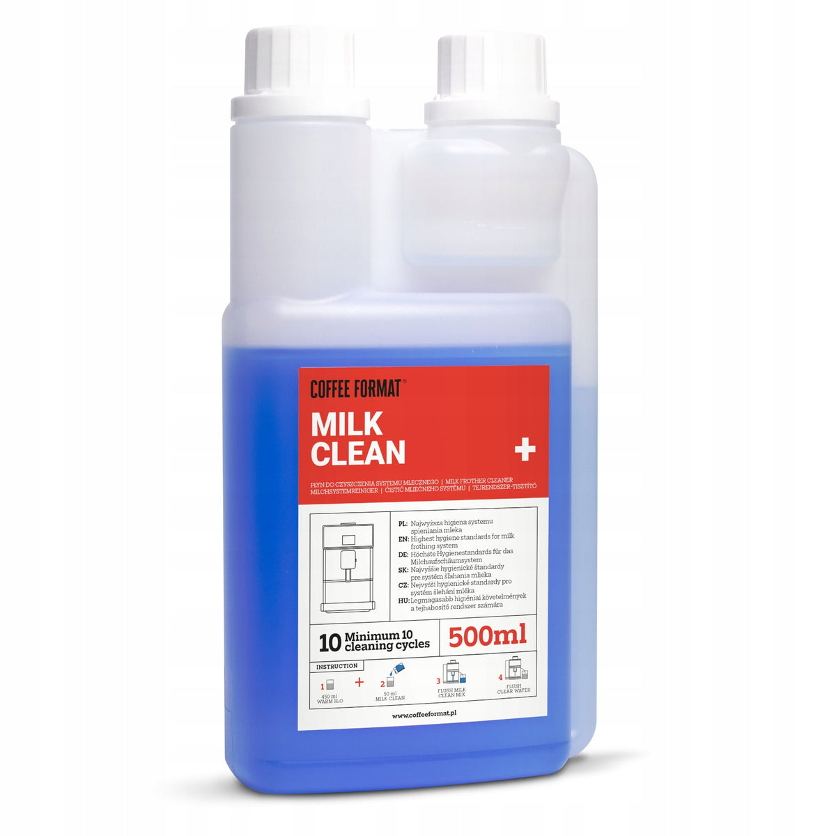 Coffee Format Milk Clean+ 500ml Milk System Cleaner Brand Coffee Format