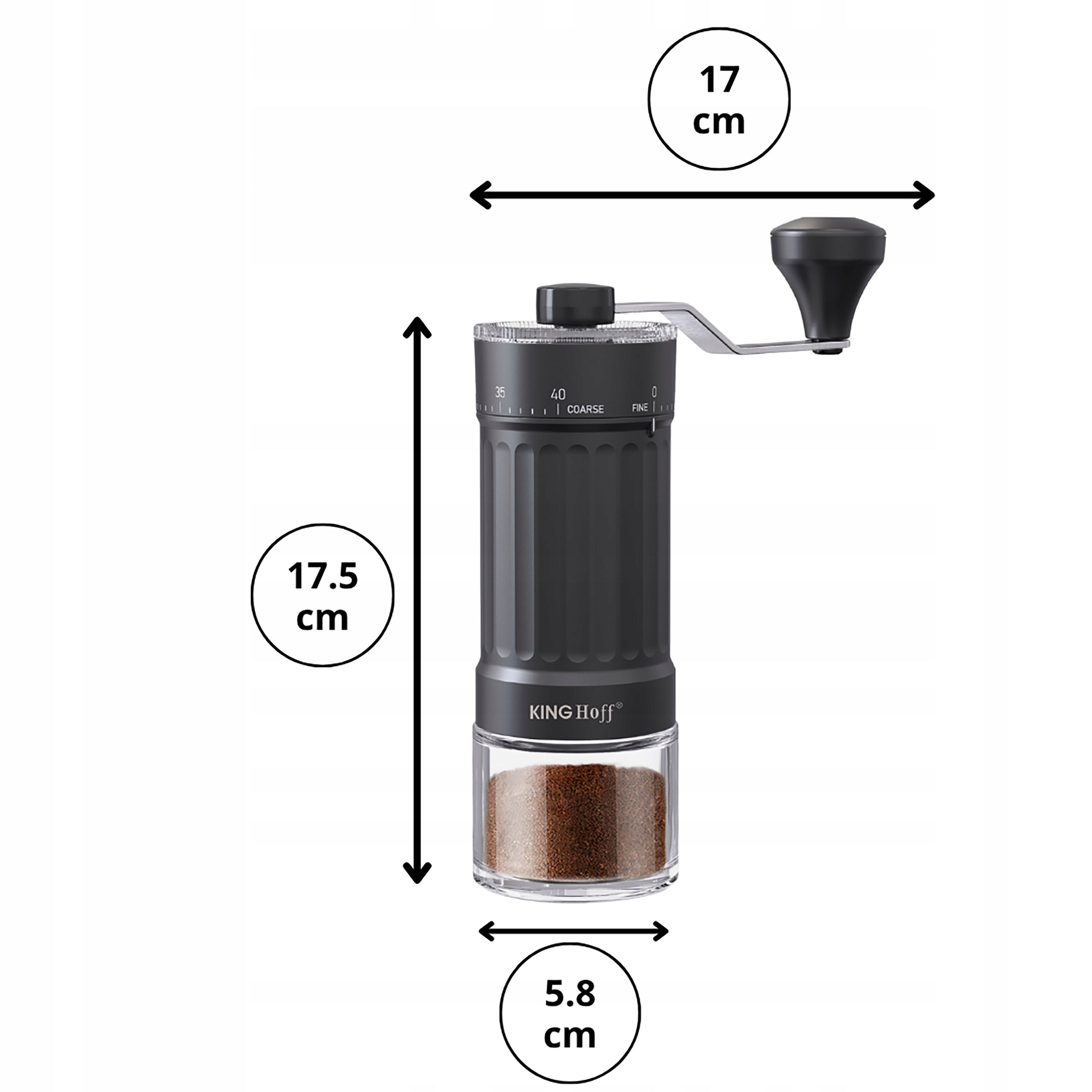 Coffee Grinder Manual Incandescent Grinding Thickness Adjustment Brush Packaging status original