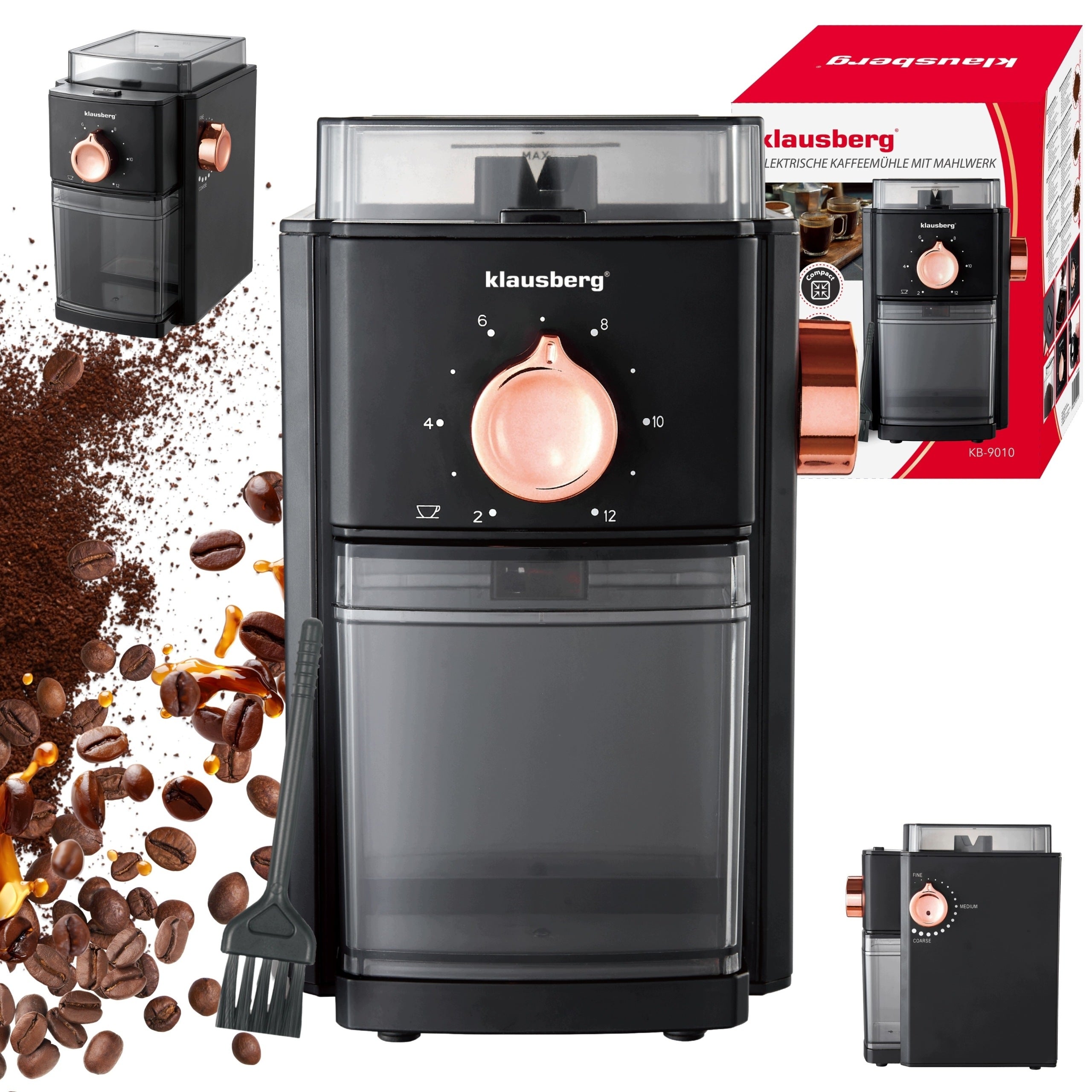 Coffee Grinder Żarnowy Klausberg KB-9010 Grinding Adjustment 150W