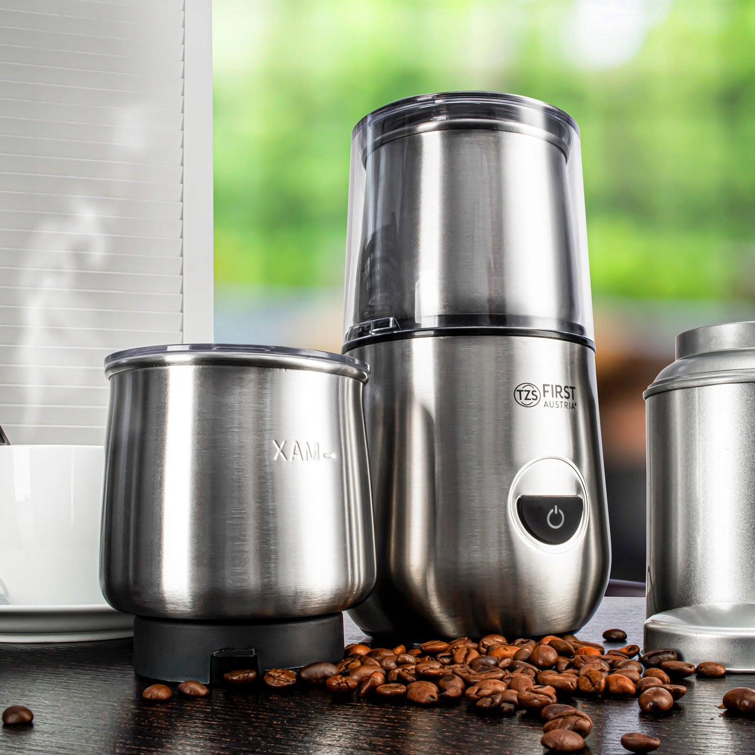 Coffee Grinder with Milk Foamer 2in1 TZS First Austria Strong 200W Manufacturer code FA-5486-1