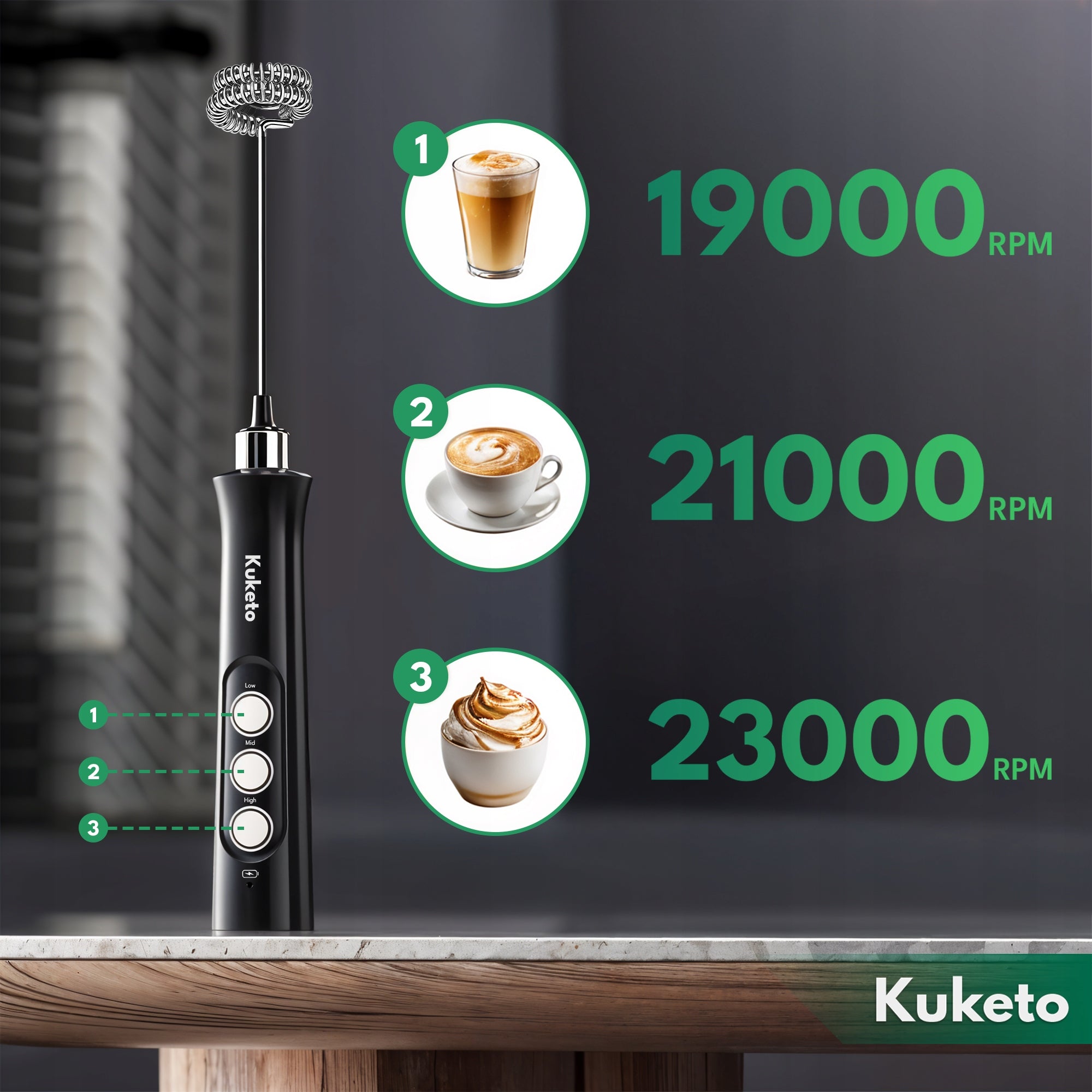 Coffee MILK FROTHER ELECTRIC Handheld CHARGING STATION Mini Mixer 3in1 Manufacturer code Spieniacz do mleka