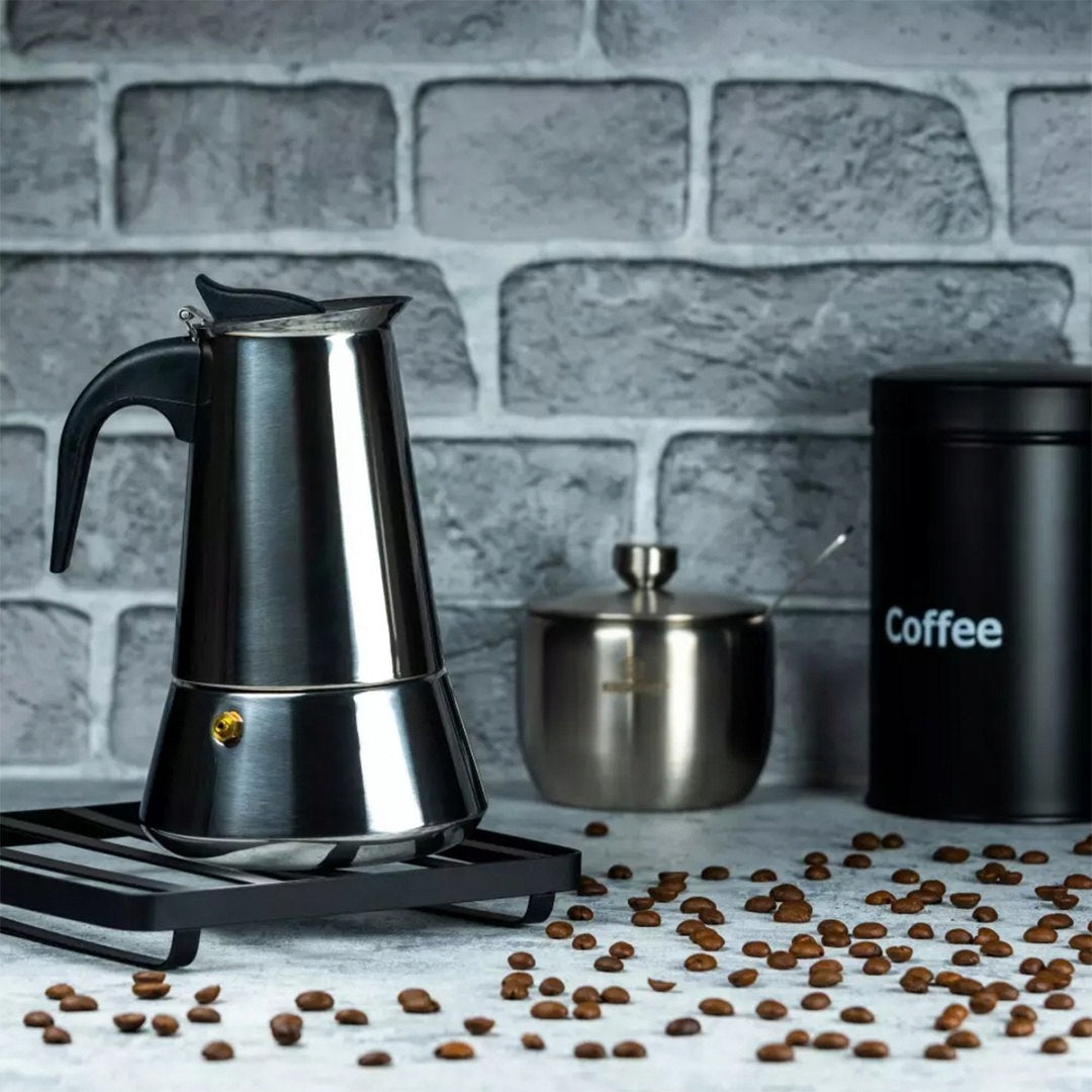 Coffee Maker Espresso Coffee Maker Steel 300ml 6 Cups INDUCTION GAS Material steel