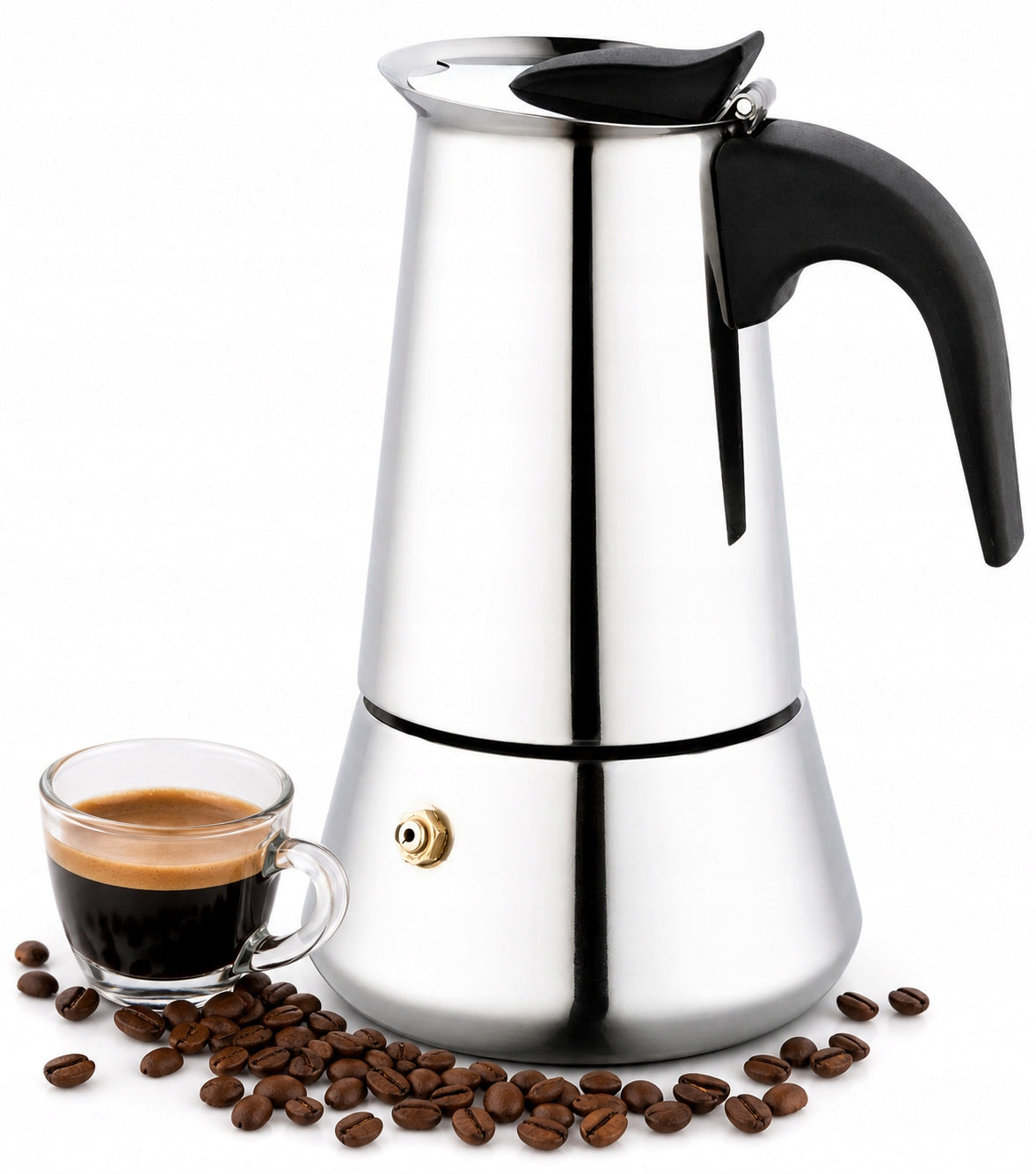 Coffee Maker Espresso Coffee Maker Steel 300ml 6 Cups INDUCTION GAS