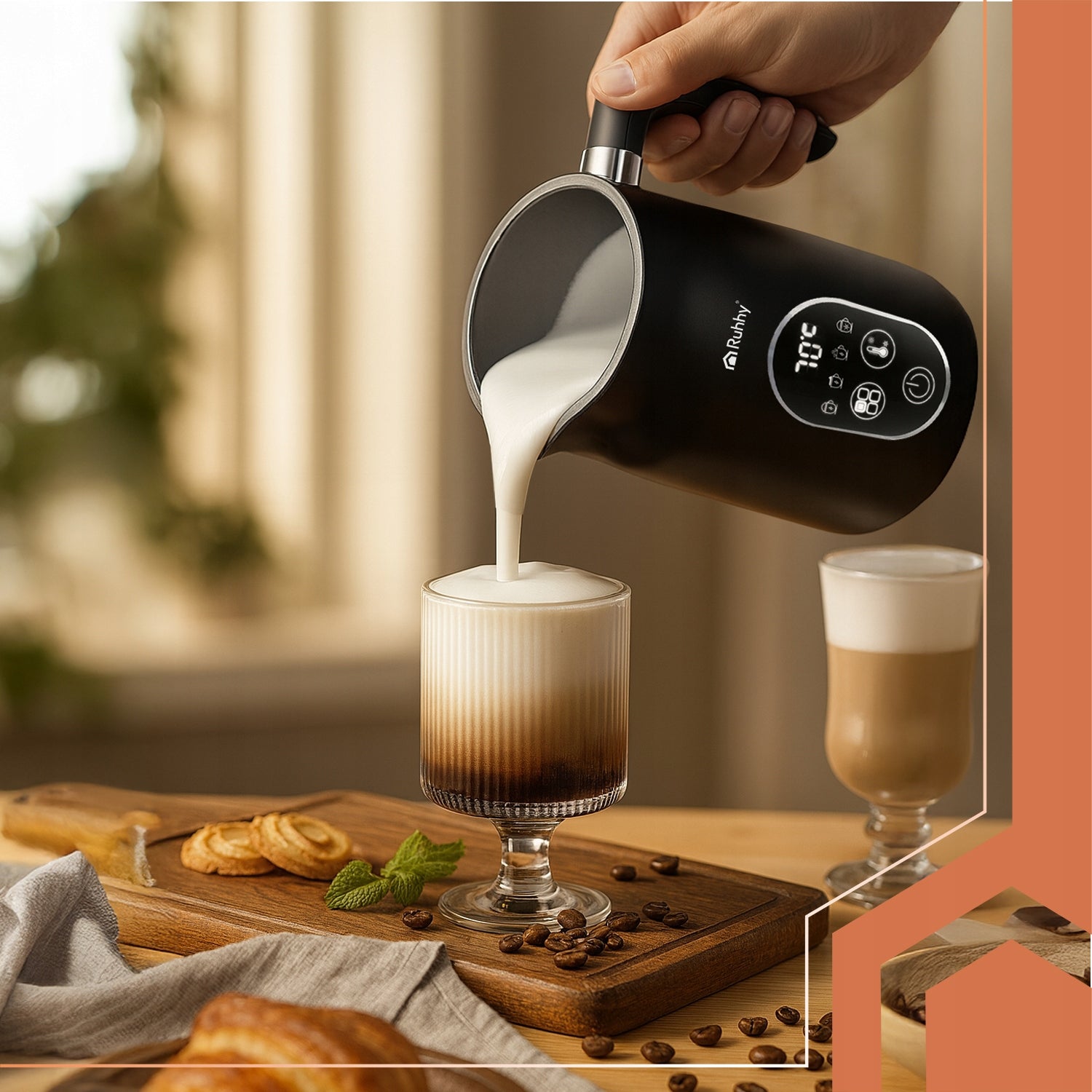 Coffee Milk Foamer Electric Heater 4in1 500W LED 270ml BPA FREE Manufacturer code 00026649