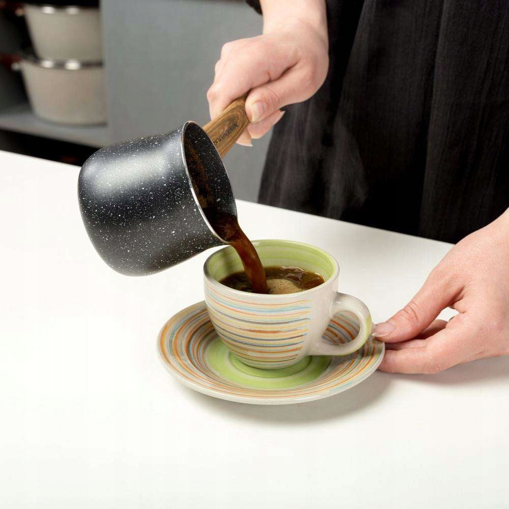 Coffee crucible NAVA granite non-stick NATURE 300 ml Material aluminum