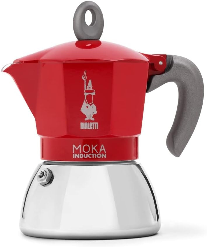 Coffee maker Bialetti New Moka Induction 150 ml 4 cups red Manufacturer code 8006363029254