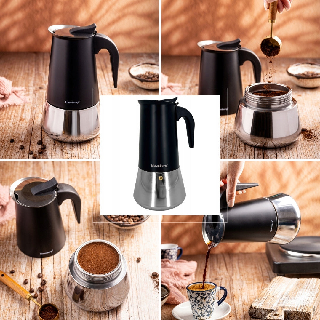 Coffee maker Klausberg KB-7847 steel induction Espresso gas 12 cups Coffee Manufacturer code KB-7847