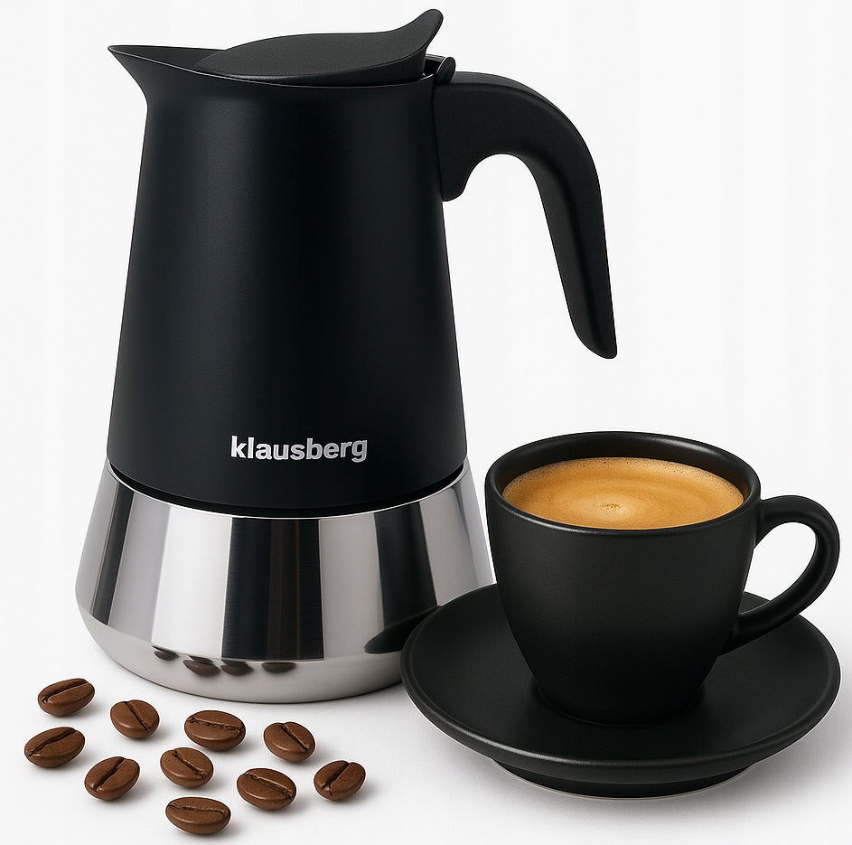Coffee maker Klausberg KB7845 steel for induction Espresso gas 6 cups Coffee