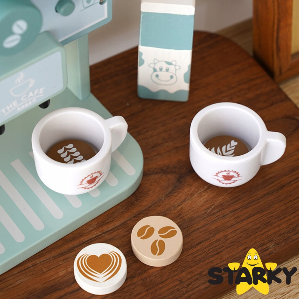 Coffee maker wooden toys kitchen accessories gift for child Manufacturer code EKSPRES DREWNIANY PREZENT ROCZEK 2 3 4 LATKA