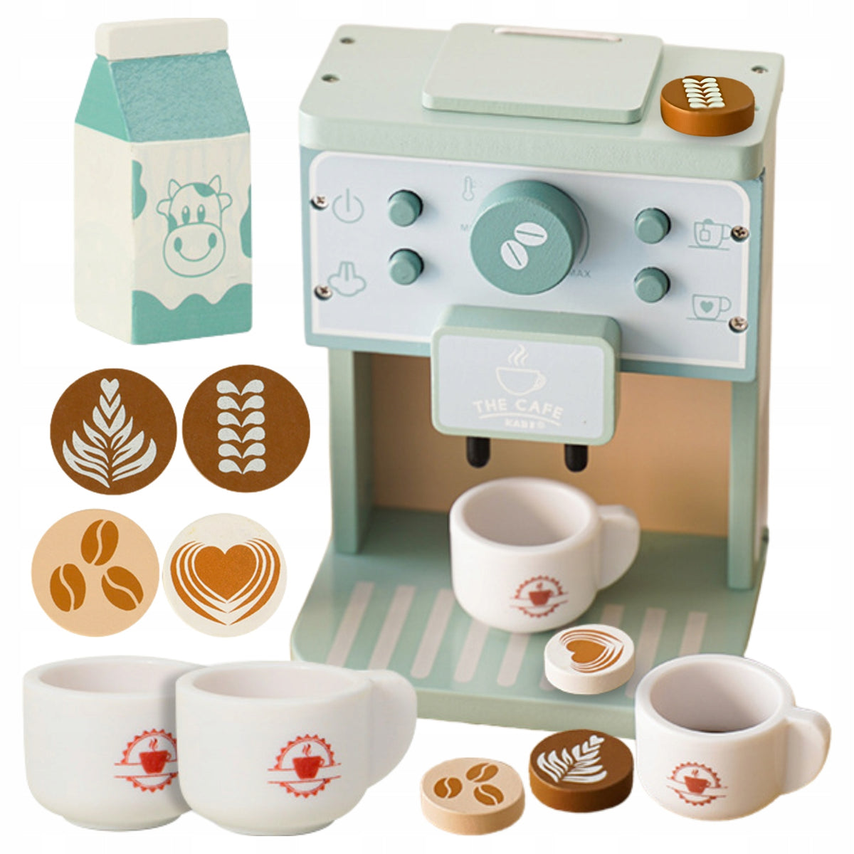Coffee maker wooden toys kitchen accessories gift for child