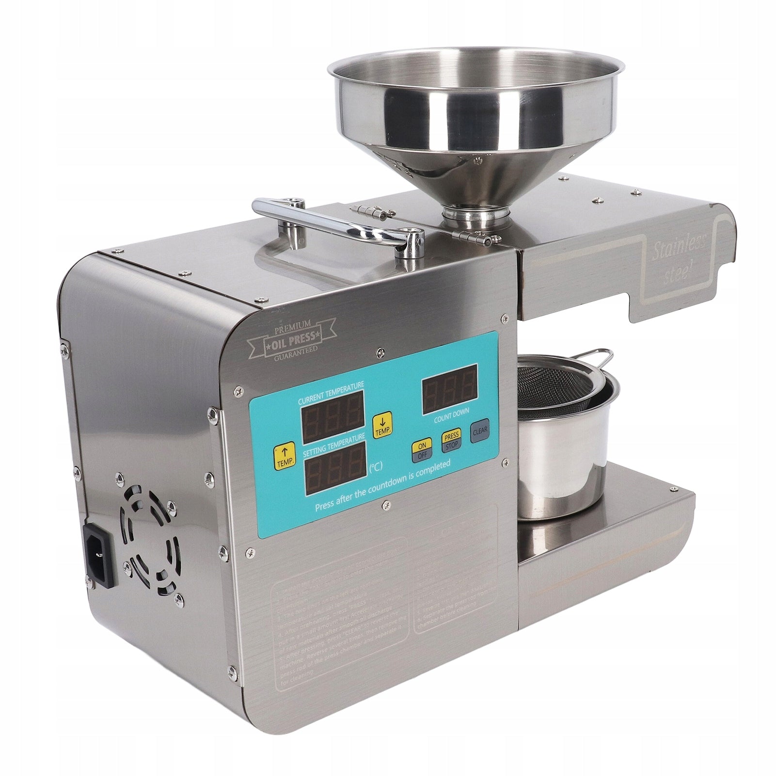 Cold Oil Press Machine Hot Press Automatic Extractor 2Y Dominant color multicolor