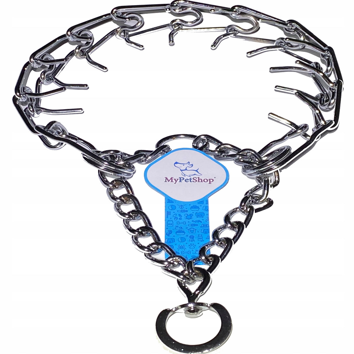 Collar Spike for Dog Steel STRONG CHROME S/M reg.25-42 cm.
