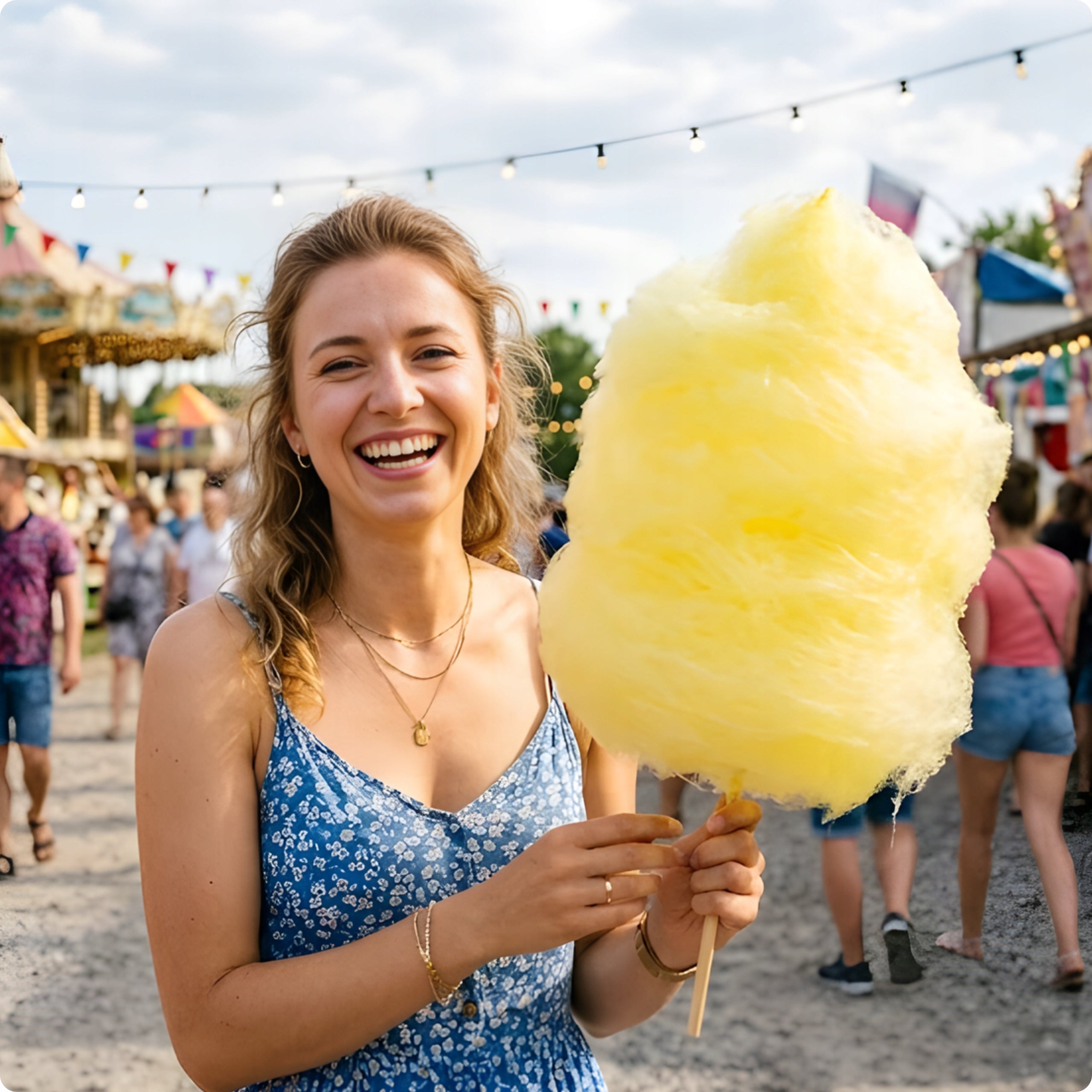 Colorful Cotton Candy Sugar for Beer Flavour Machine 1 KG Yellow Manufacturer code Piwo 1 KG Cukier DoyPack S
