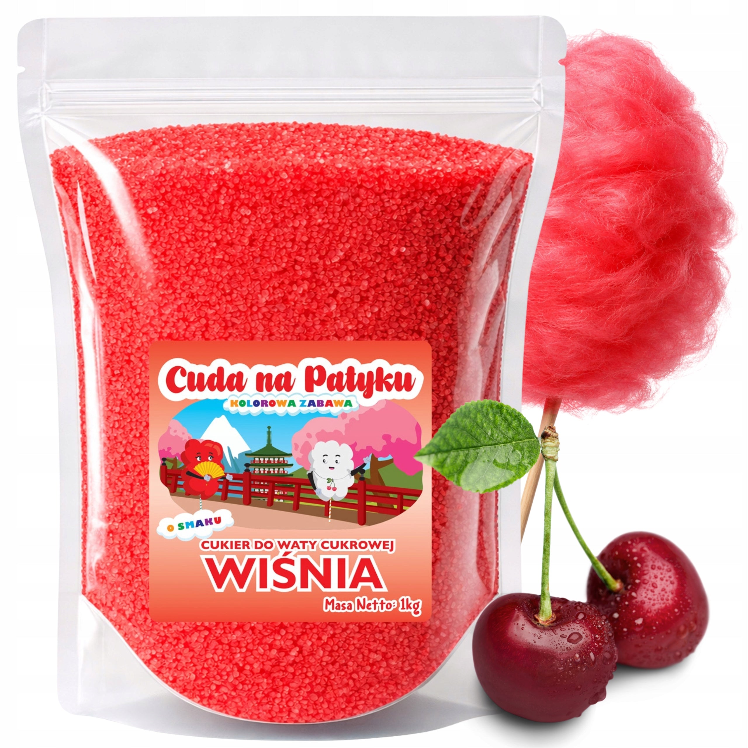 Colorful Cotton Candy Sugar for CHERRY Flavour Machine 1KG