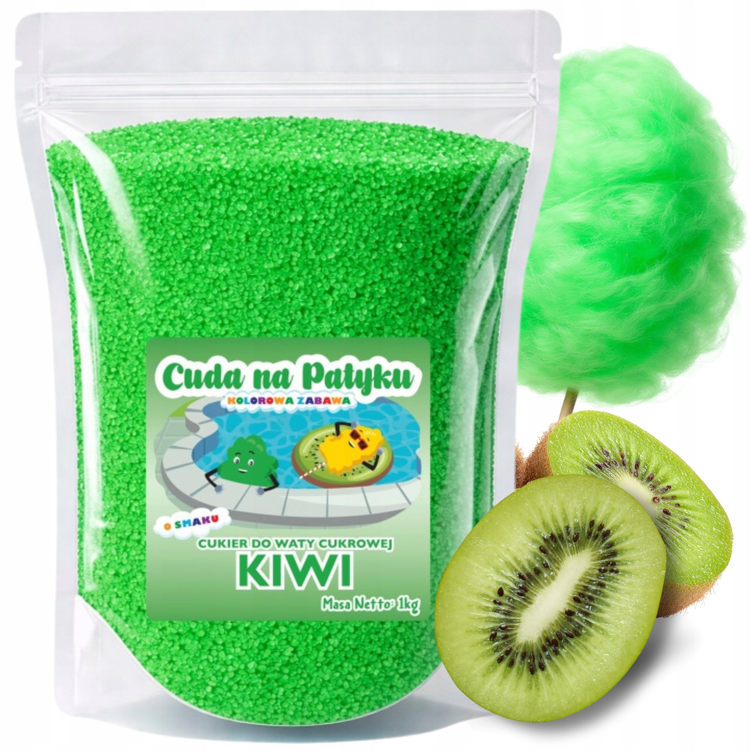 Colorful Cotton Candy Sugar for KIWI Flavor Machine 1KG
