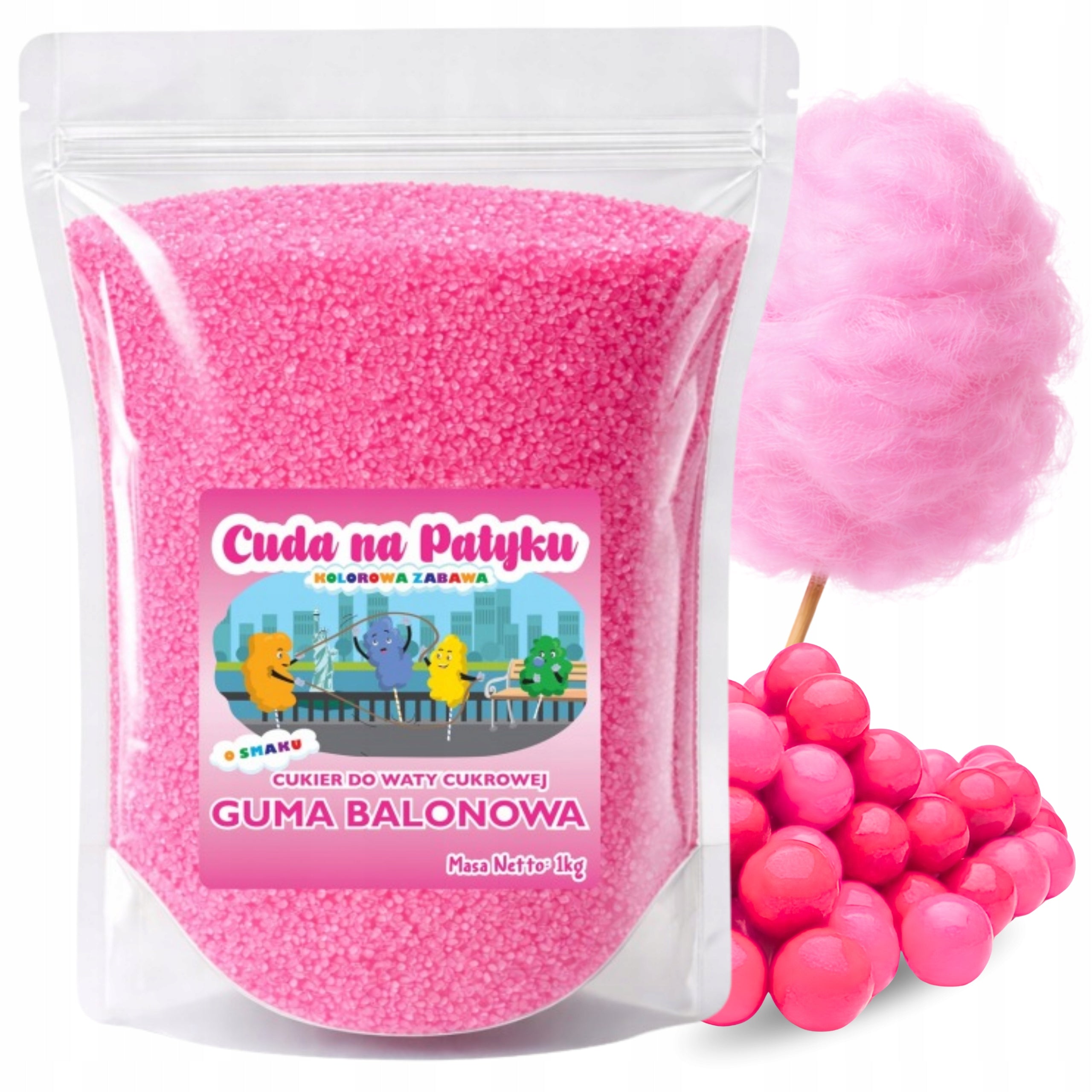 Colorful Cotton Candy Sugar for Taste Machine Balloon Rubber 1KG