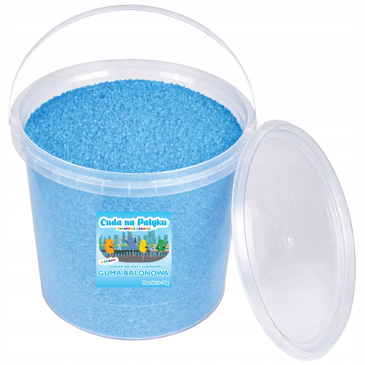 Colorful Sugar for Cotton Candy Flavoured for Machines 5 kg Balloon Rubber Packaging status original