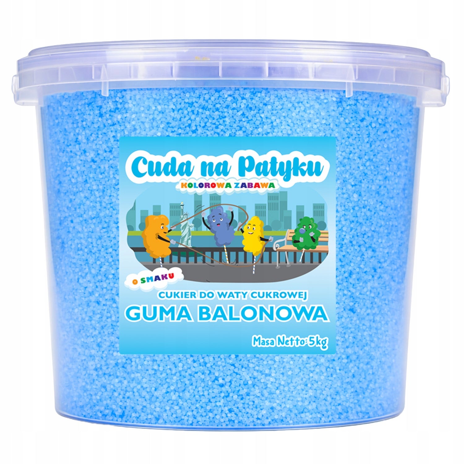 Colorful Sugar for Cotton Candy Flavoured for Machines 5 kg Balloon Rubber