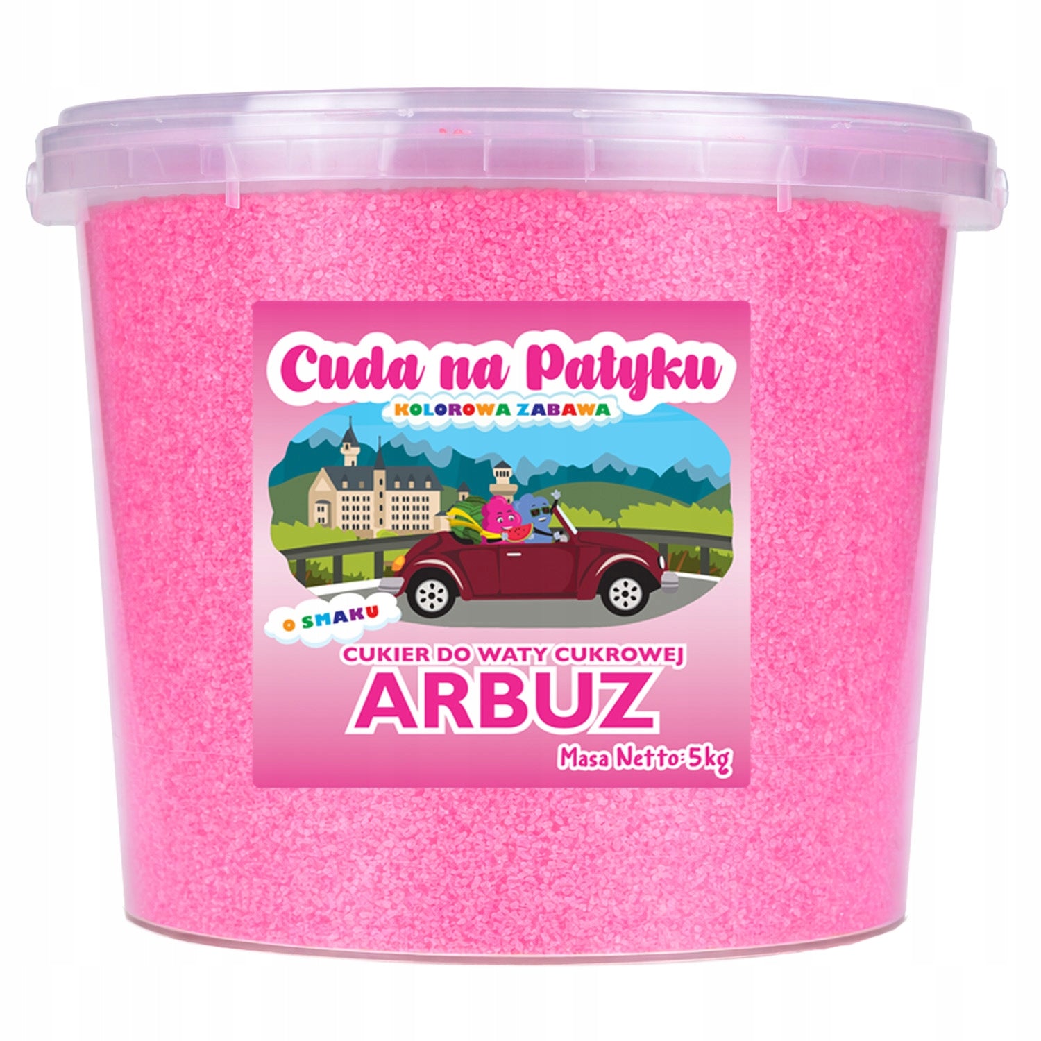 Colorful Sugar for Cotton Candy Flavoured for Machines 5 kg Watermelon