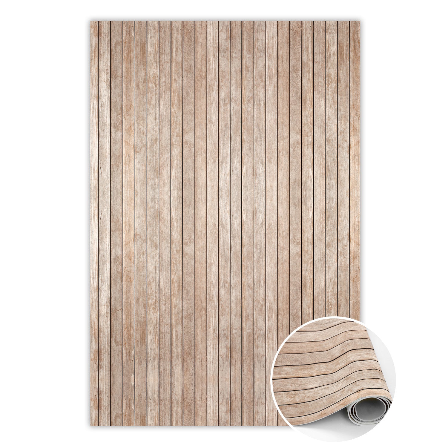 Colorful Vinyl Rug 80x120 Striped Plank