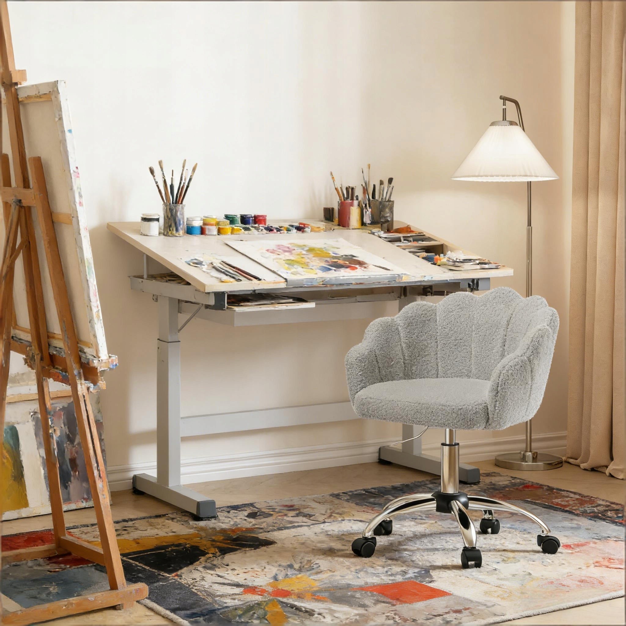 Colorful and Stylish Office Chair with Nature Motif, Perfect for Desk