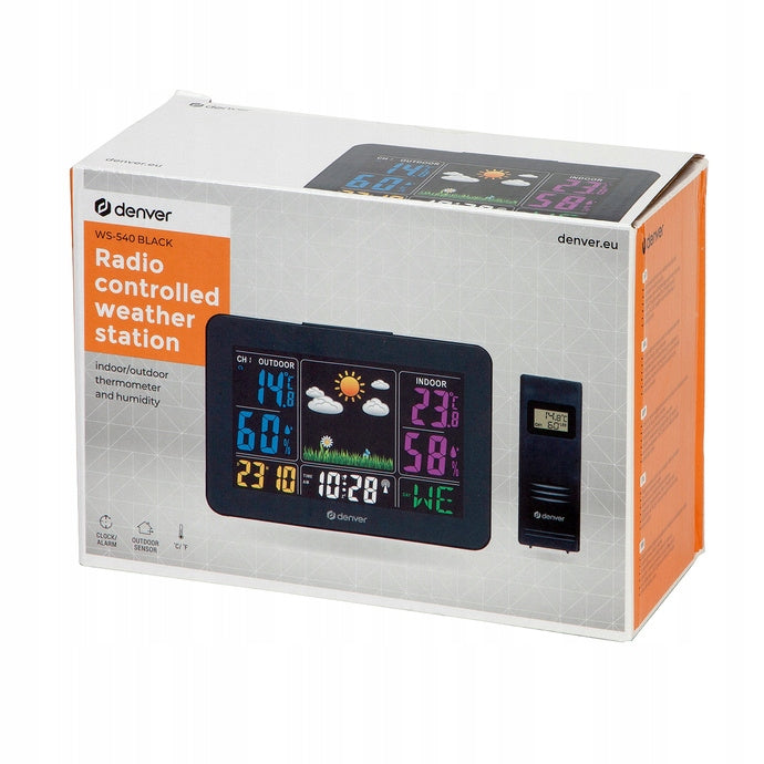 Colour weather station with external sensor Denver black Brand Denver