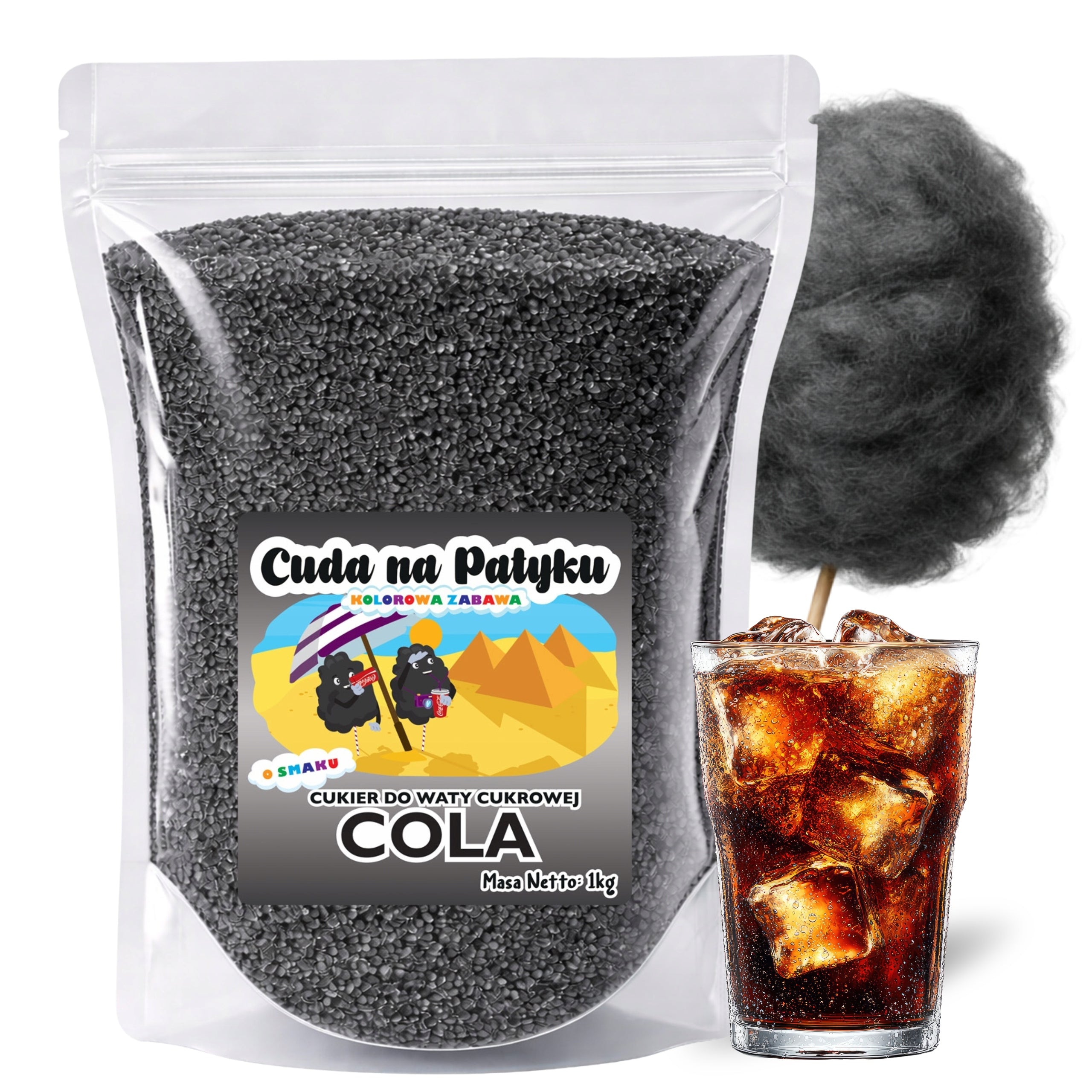 Colourful Cotton Candy Sugar for Machine Flavoured Sugar COLA 1KG