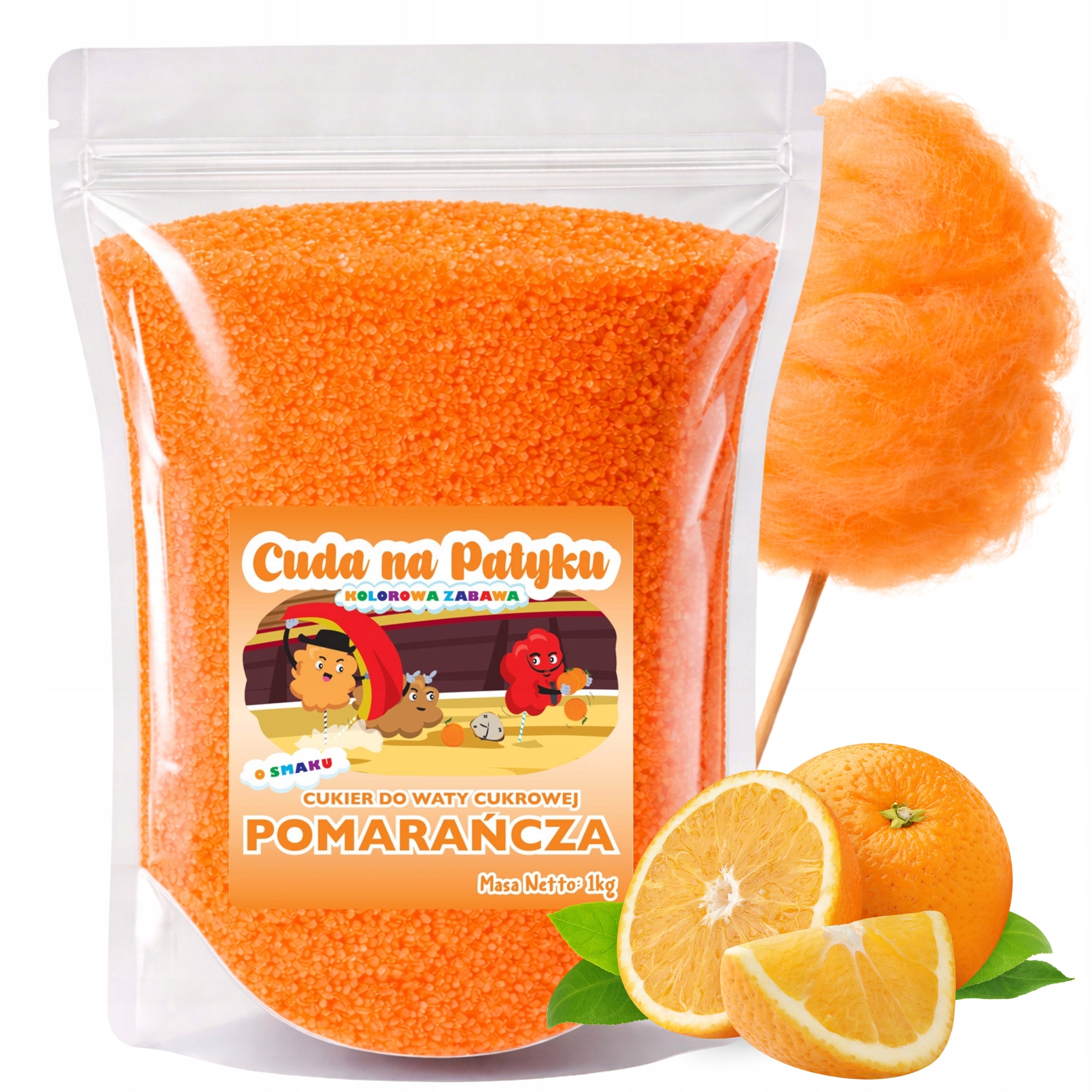 Colourful Cotton Candy Sugar for ORANGE Flavour Machine 1 KG