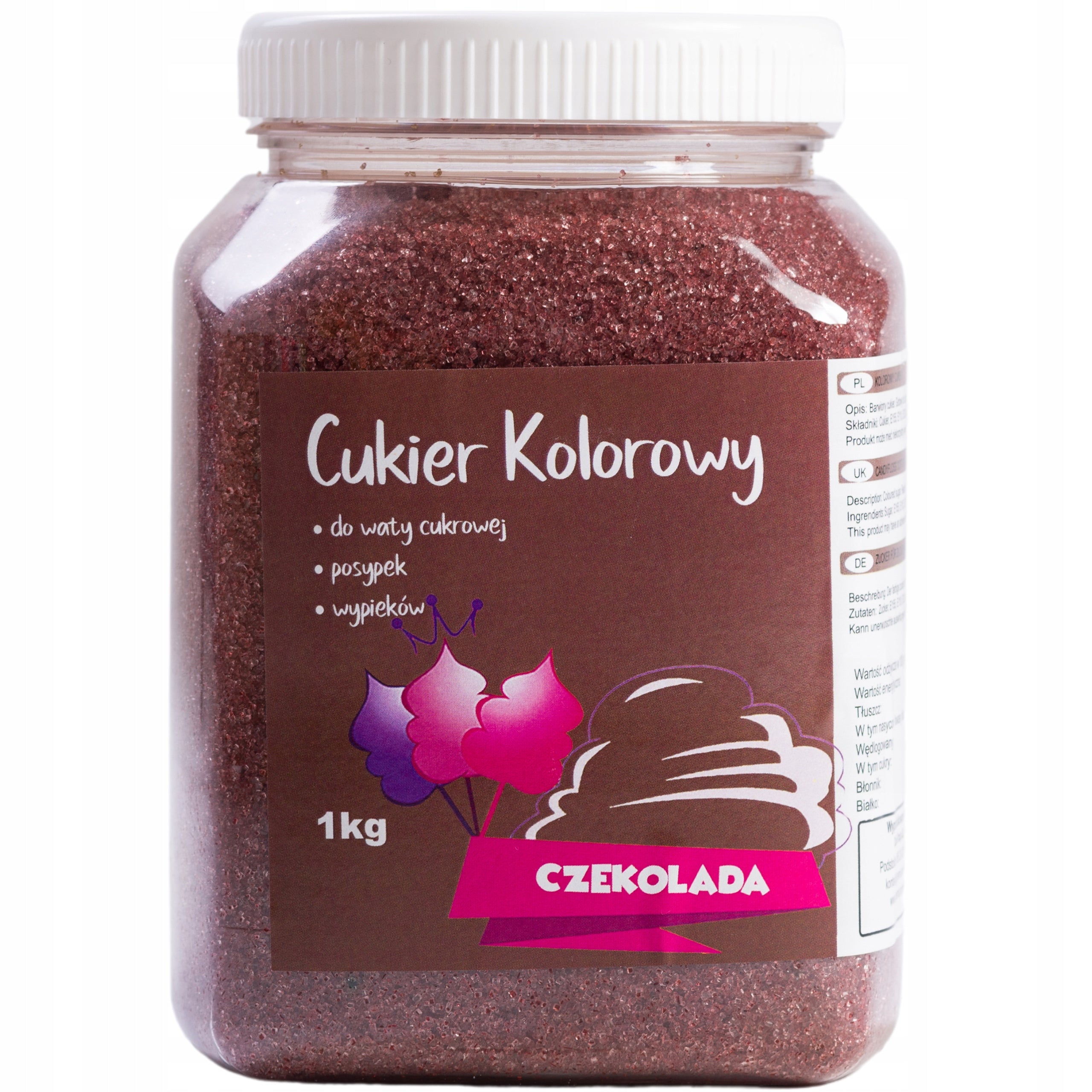 Colourful sugar for cotton candy Chocolate 1kg