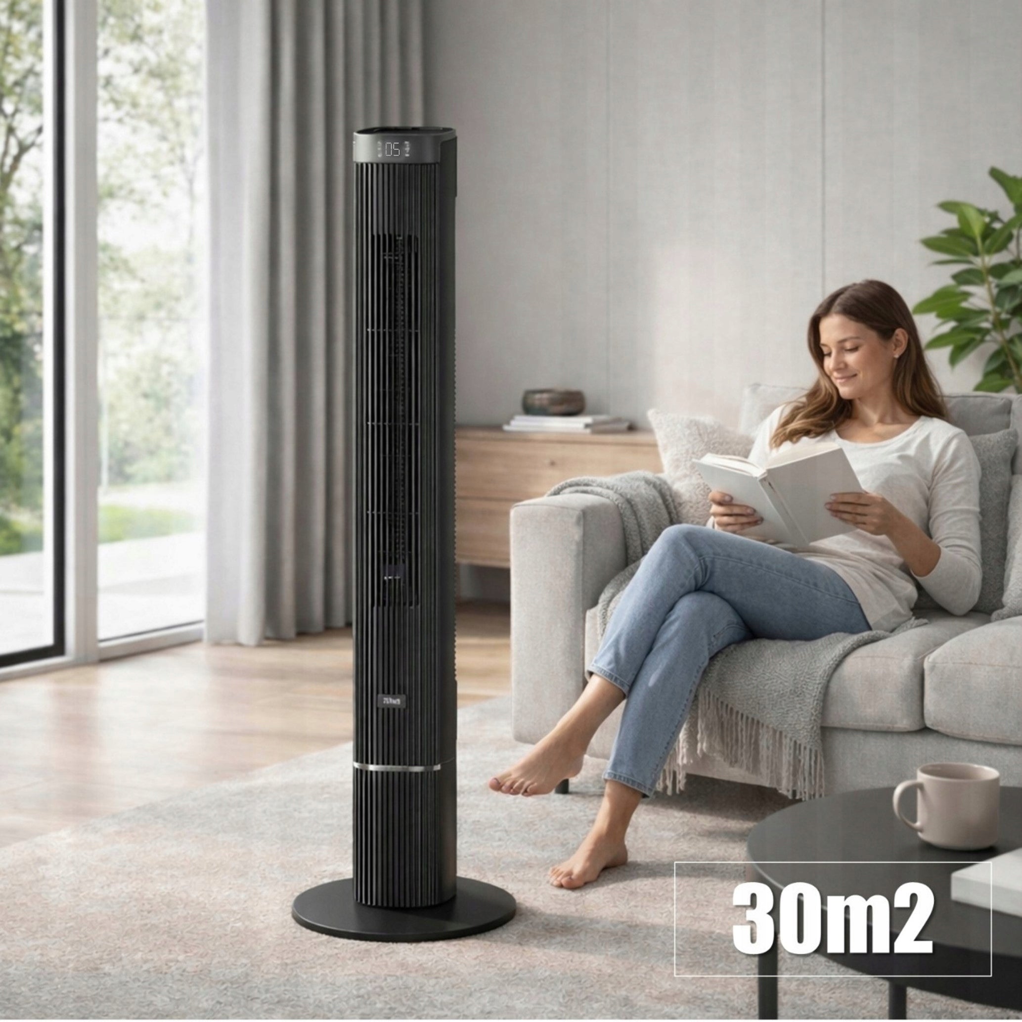 Column Fan 12 Speeds Smart 110 Cm 40W Led Remote Control Xxl Manufacturer code ZLN4725
