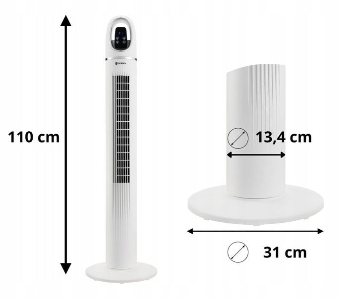 Column Fan Floor Fan 110cm Silent Powerful Timer UAE AROMA Dominant color white