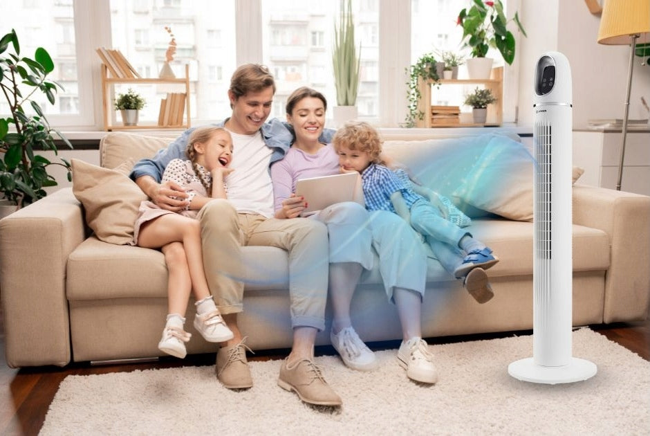 Column Fan Floor Fan 110cm Silent Powerful Timer UAE AROMA Manufacturer code ZEA