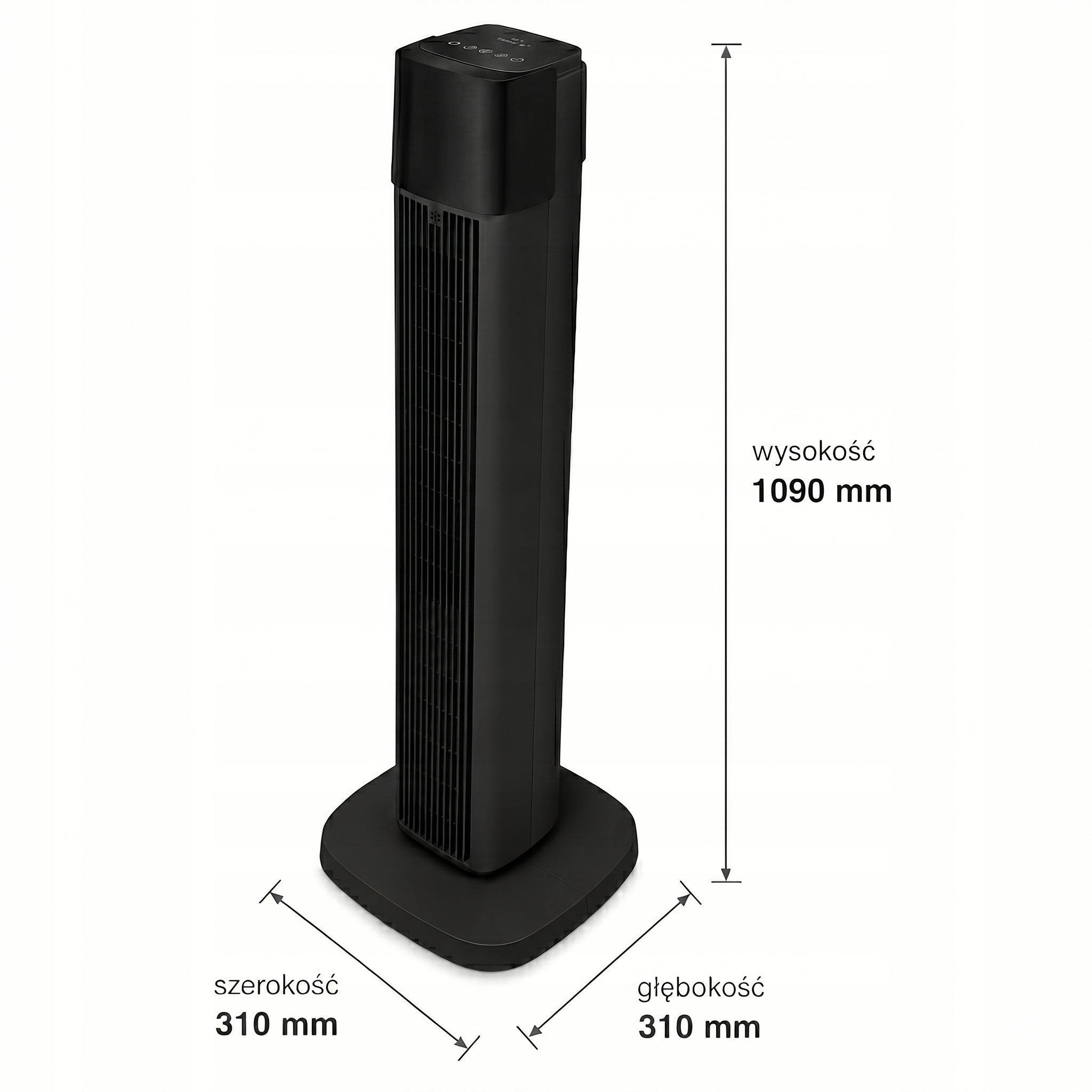 Column Fan Floor Fan Standing QUIET Ionization AROMATHERAPY Manufacturer code MENARA Black