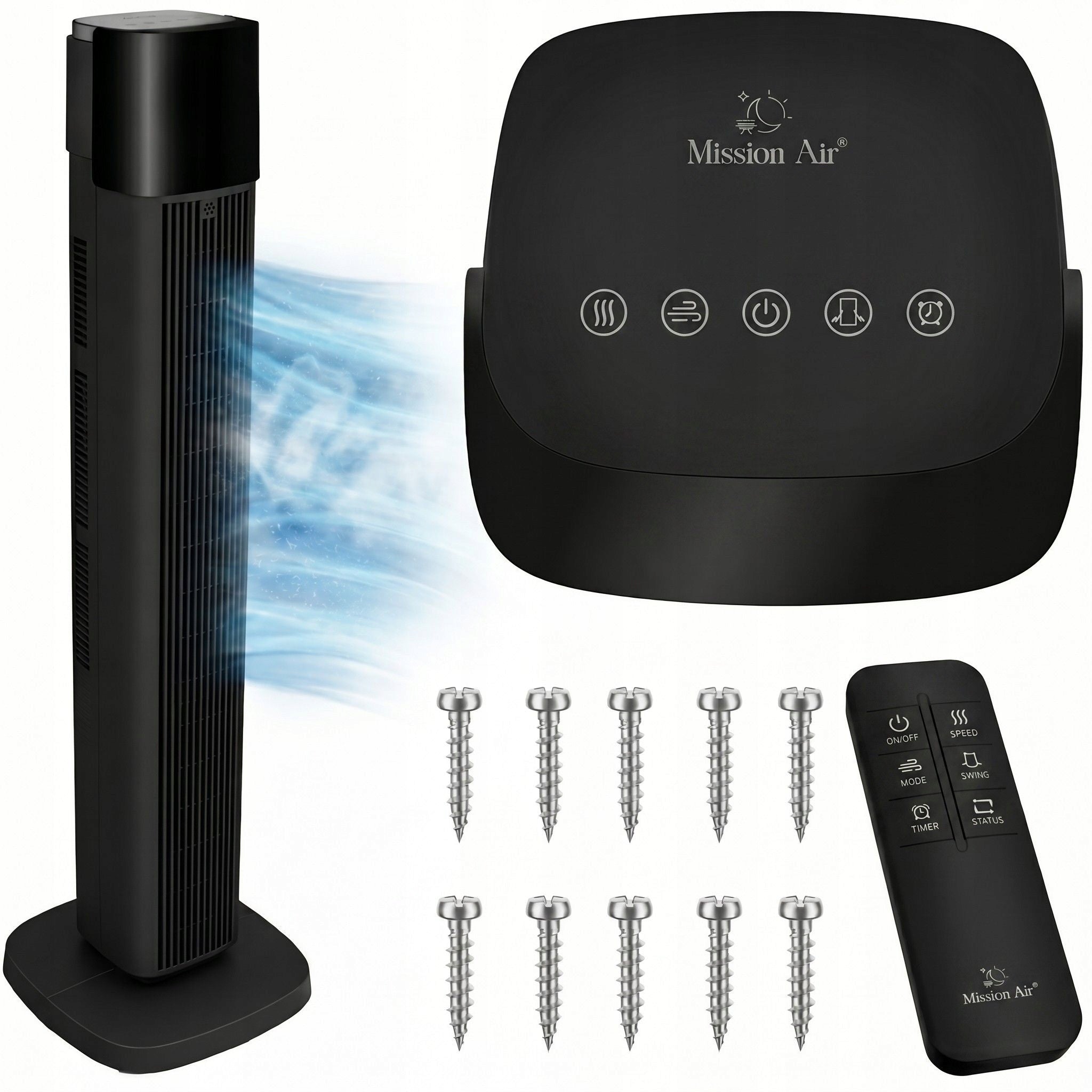 Column Fan Floor Fan Standing QUIET Ionization AROMATHERAPY
