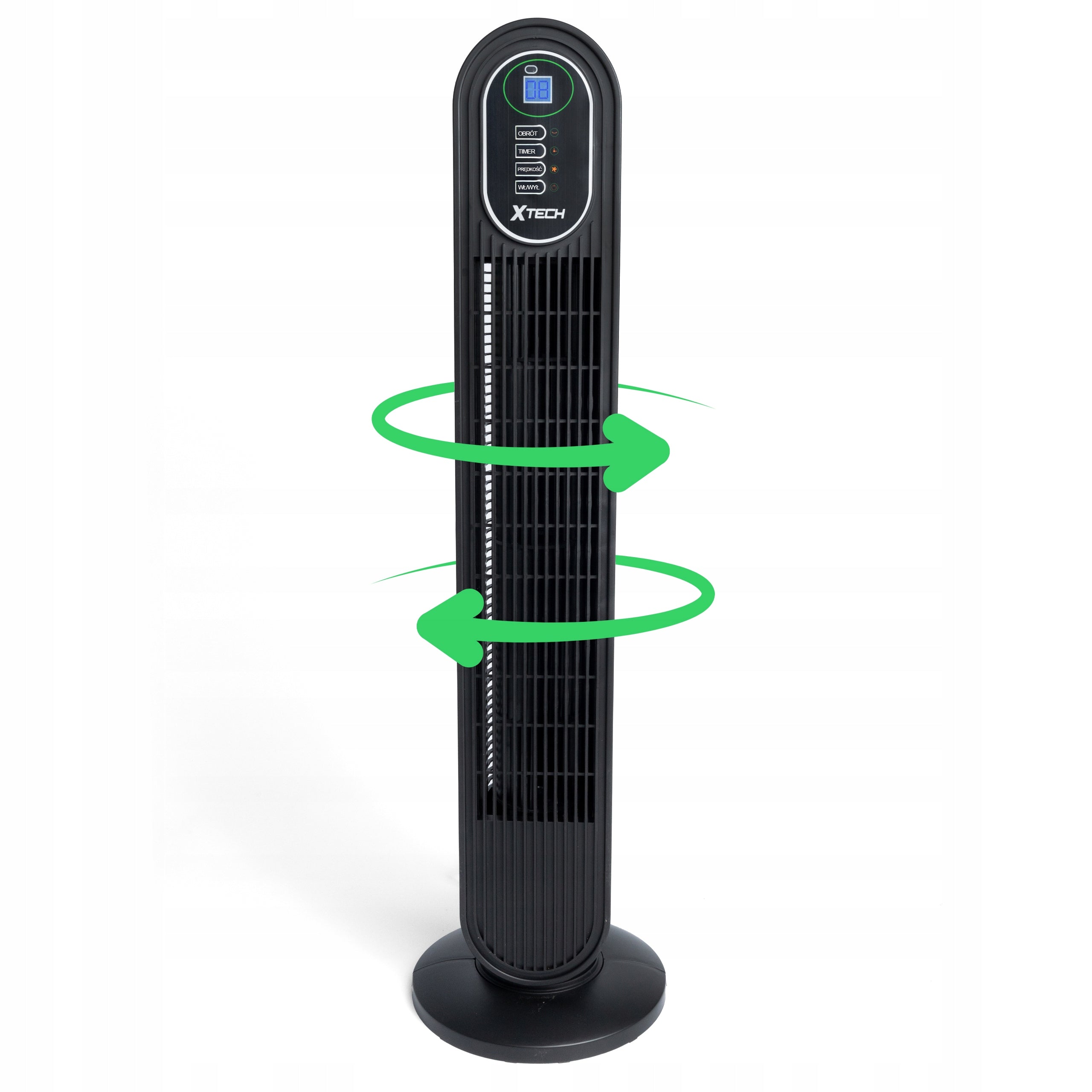 Column Standing Fan Large Quiet Powerful Windmill Black Home Office Manufacturer code 5907783089008